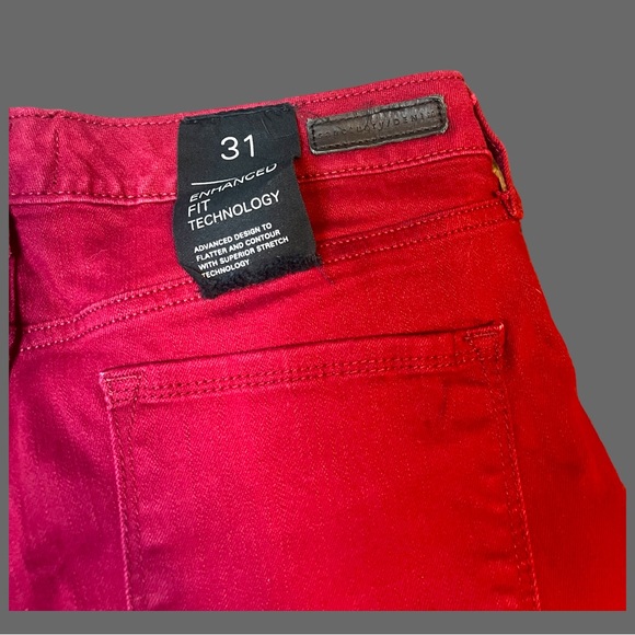 Sanctuary Denim Social Ankle Skinny Jeans Red Size 31 Standard Rise - Picture 3 of 9